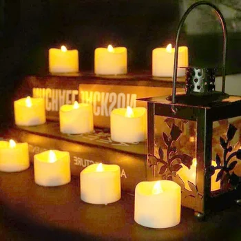 Led Свещ Лампа Електронна Свещ Led Свещ С Батерии Беспламенные Блестящо Чаени Свещи за украса на Сватбени Свещи