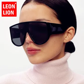LeonLion 2021 Пълнозърнести Ретро Слънчеви очила Дамски Маркови Дизайнерски Очила Дамски/Мъжки Реколта Извънгабаритни Очила Дамски Цветни Нюанси