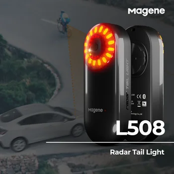 Magene Радар Задна Светлина L508 под Наем Умен Задна Спирачка Сензор за Сигналната Лампа за Зареждане на Водоустойчиви LED Велосипеди под Наем Седлото Задна Светлина