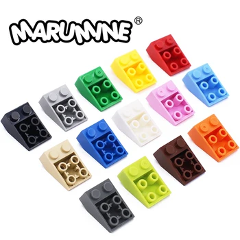 MARUMINE Блокове 3x2 Обърнат Наклон на MOC Тухли Част 100 БР 3747 Класически Строителни Аксесоари, Част от която е Съвместима Образователна Играчка направи си САМ