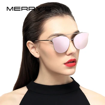 MERRYS Дамски Слънчеви Очила Cat Eye Класически Маркови Дизайнерски Слънчеви Очила S8089