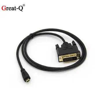 Micro HDMI-съвместим с щепсел за DVI DVI-D 24 + 1 Штекерный кабел DVI-Micro HDMI-съвместим Кабел за EVO Asus T100TA ME302C