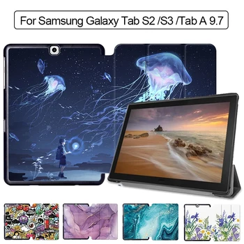 MTT Калъф За Samsung Galaxy Tab S2 S3 9,7 инча Кожен Калъф-поставка с Панти капак За Samsung Galaxy Tab A 9,7 S2 8 инча Smart-Калъф За Таблет