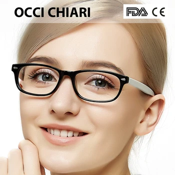OCCI CHIARI Рамки За Очила За Жени на 2018 г., Ацетатная Рамки За Очила При Късогледство, Прозрачни Лещи, Оптични Деми Розови Очила, Очила W-CERIO