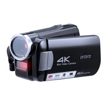 Ordro 4K Камера е Цифров фотоапарат рекордер за Indir Vlog IR за Нощно Виждане Full HD Professional Filmadora Camara