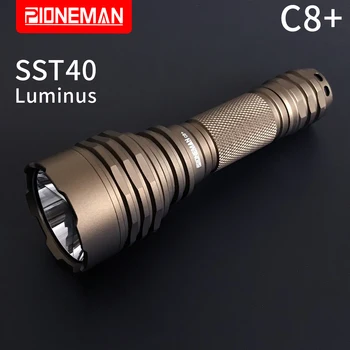 Pioneman C8 + фенерче със силна светлина Светлинен SST40 LED Използва 20 мм/17 мм проводници такса външно фенер, патрульное осветление