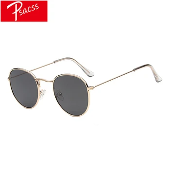 PSACSS 2020 Кръгли Слънчеви очила Дамски/Мъжки Vintage Слънчеви Очила в Малка Рамка Маркови Дизайнерски Модни Очила Oculos Gafas De Sol UV400