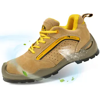 Safetoe/ Защитни обувки, Мъжки Ежедневни От Дишаща естествена Кожа, дамски леки Работни Обувки S3 Със стоманени Пръсти, Непромокаеми Ботуши Botas Hombre