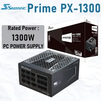 Seasonic Prime PX-1300 Захранване с Номинална мощност от 1300 W 100-240 В ПФК 135 мм PC Игри захранващ Блок За компютър на Intel, AMD Сребрист цвят