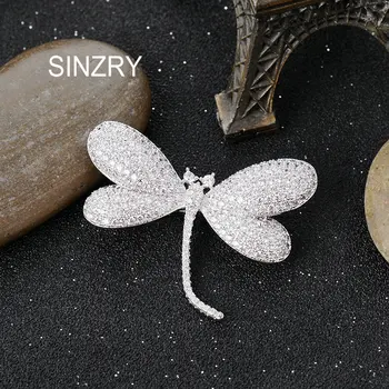 SINZRY нови брошки във формата на насекоми с кубическим цирконием зашеметяващ модерен брошка-жени под формата на водни кончета