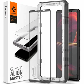 Spigen Glastr Align Master Закалено Стъкло За Sony Xperia 5 III инсталационния комплект Защитно Фолио За Екрана