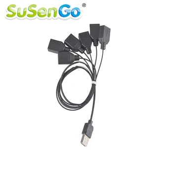 SuSenGo Висококачествени Аксесоари за осветление, Черно, от един до седем порта USB USB-Хъб За комплект led лампи