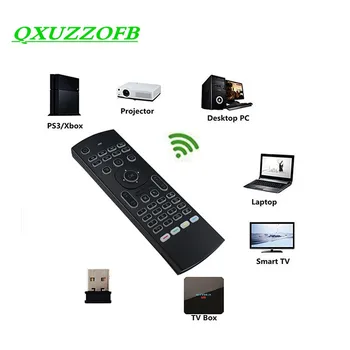 TV Air Mouse MX3 управлявана от Движещата се Ръка 2,4 G Безжична Клавиатура IR За Smart TV Box Проектор T95Z Plus /X96 mini MAX PRO X2