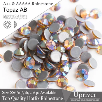 Upriver A ++ Топаз AB SS6-SS20 1440 бр./288 бр. Свободни Железни Блестящи Кристали Коригиране на Кристали За Сватбени Дизайн