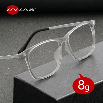 UVLAIK TR90 Рамки За Очила От Чист Титан, Мъже с Големи Квадратни Бизнес Очила, Мъжки Индивидуални Лещи За Очила По Рецепта на Късогледство