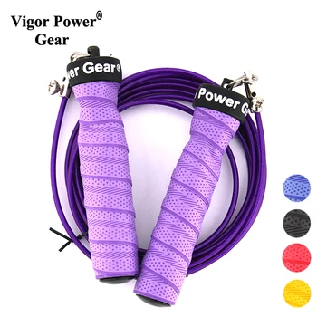 vigor power gear висококачествен регулируем кабел за кроссфита, предавателни пот, нескользящая утяжеленная скачане на въже, бързо скачане на въже