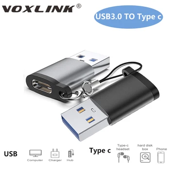 VOXLINK Type-c Женски USB 3.0 конектор За Зареждане на Мобилен Телефон U Диск Адаптер За Пренос на Данни за Iphone MacBook Samsung