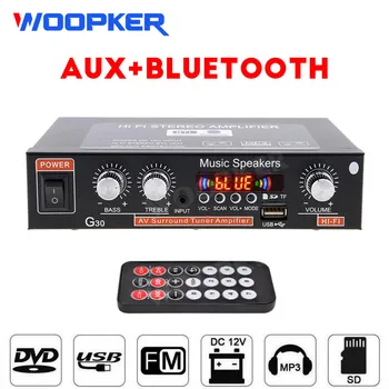 Woopker G30 Цифров Домашен Мощен Bluetooth Hi Fi Стерео Субуфер Amplificador 800 W Аудио Усилвател Музикален Плеър, Поддръжка на TF Fm, Aux