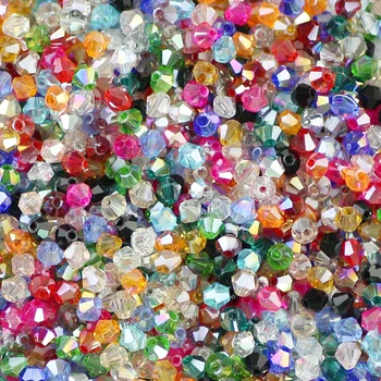 YHBZRET Bicone Престижни австрийски кристали, перли 4 мм, 100 бр. Стъклени Распорные Свободни Мъниста За бижута, Аксесоари за гривни направи си САМ