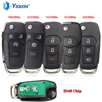 YIQIXIN Смарт Авто Замени Флип Ключ За Ford Escort Fusion 2013-2016 Explorer Ranger Galaxy S-Max KA + Mondeo V ID49 Чип Кола Ключодържател