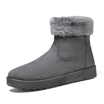YRZL/Зимни мъжки туристически обувки, Зимни Ботильоны, плюс кадифе Топли Улични Ежедневни Къса обувки и без обков, зимни обувки, мъжки памучен обувки