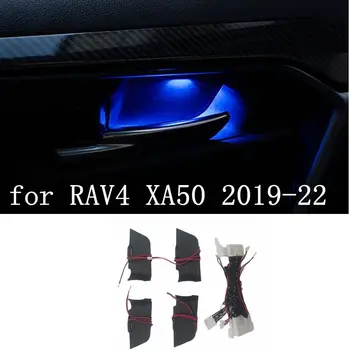 Автомобилна Led Врата Купа Подлакътник С Лампа за Вътрешно Осветление, Украса Врата Купа Дръжка Лампа за Toyota RAV4 2019 2020 2021 5th