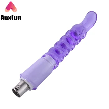 Аксесоар Auxfun за секс-машина с адаптер 3XLR Лилаво Играчки за аналната стимулация във формата на тиква, дължина 6,7 инча, дебелина 3,3 инча