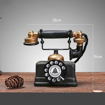 Американски Европейски Стил Старо Класическо Бижу Подплата Стая Баба Луксозен Телефон Ретро Черно Офис Аксесоар За Дома