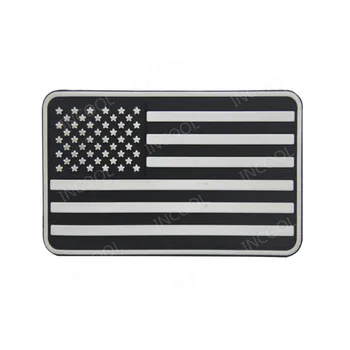 Американски Флаг PVC Кръпка Флаг на САЩ САЩ Сащ Тънка Синя Линия Военна Нашивка Тактическа Емблемата на Гумени Икони