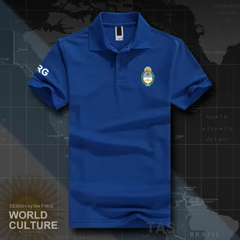 Аржентина Аржентина AR ризи мъжки поло с къс ръкав бели марки с принтом за страната 2018 памук знаме на националния отбор новата мода 20