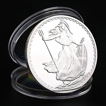 Богинята На Войната Атина Великобритания Са Подбрани Сребърно Покритие Сувенирни Монети Креативна Подарък Колекция Възпоменателна Монета