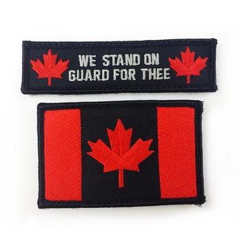 Бродирани Ленти с Флага на Канада, Dr. Ленти с плетене на една Кука и Линия, 3D Тактически Военни Ленти, Тъканно Превръзка, Национален Флаг, Иконата с Кленов Лист