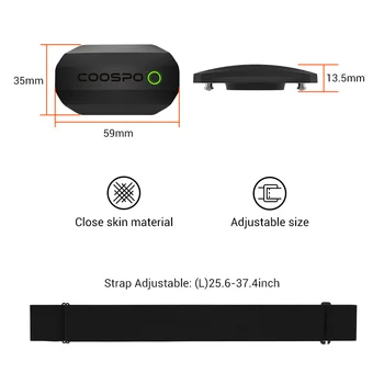 В гърдите Сърцето CooSpo H808S С Каишка на Bluetooth е 4.0 ANT + Сензор за Сърдечната Честота Водоустойчив За Велокомпьютера Wahoo Garmin