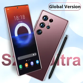 Глобалната версия на S22 Ултра Смартфон Оригинален 16G + 1T Отключени Мобилни телефони 4G/5G Мрежа Celular 6800 mah с две СИМ карти Андроид Телефон