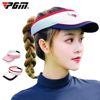 Дамски шапка за голф PGM, без цилиндър, впитывающая пот и бързосъхнеща, летни спортни ежедневни шапки, изхвърлени в атмосферата, дишащи и слънчеви