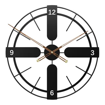 Европейски Ретро Стенен Часовник Голяма Метална Показалка Издълбани 15 мм-Големи Тъпо Стенен Часовник с Модерен Дизайн Reloj De Pared Начало Декор Часовници