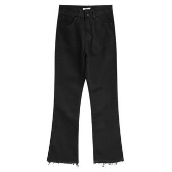 Евтини едро 2021 пролет лято есен с нови модни ежедневни дамски Дънкови Панталони, женски OL широки дънки Ay01052