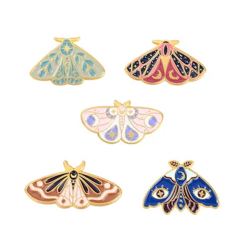 Жени серия насекоми, креативна эмалевая брошка във формата на пеперуда и мотылька на едро, иконата за украса на чанти, подарък за приятел