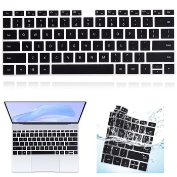 За Huawei MateBook 14/D14/D15/X 2020/X Pro 13,9/Honor MagicBook 14/15 Прахоустойчив Лаптоп Черен Силиконов Калъф За Клавиатура