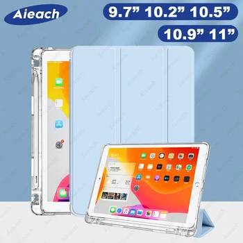 За iPad 7th 8th поколение Калъф с държач за Моливи Калъф За iPad 10,2 2019 2020 9,7 2017 2018 Air 1 2 3 4 Pro 11 2021 10,5 Калъф