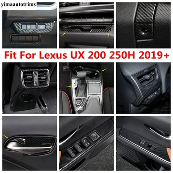 За Lexus UX 200 250H 2019-2022 Бутон за Вдигане на Прозорец Главоболие Лампа CD Скоростна Кутия Панел Капак Завърши ABS Аксесоари От Въглеродни Влакна Интериор