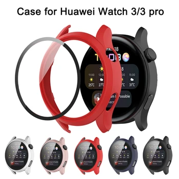 Защитен Калъф за Huawei Watch pro 3 от Закалено Стъкло, Калъф за PC, Защитно Фолио за Екрана, Аксесоари за Умен Часа Huawei Watch 3
