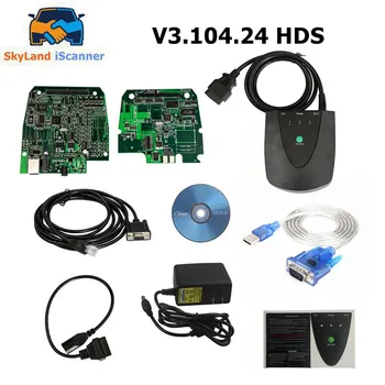 Здрав За Honda HDS HIM Скенер V3.104.24 HDS с USB1.1 Към адаптер RS232 OBD2 Автоматичен Инструмент за диагностика Инструмент за Сканиране