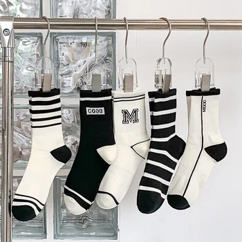 Зимните Удобни Памучни Чорапи Стилни Ежедневни Бели Дамски Дишащи Къса Смесени Разтеглив Топли Износоустойчиви Дамски Термо