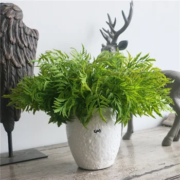 Изкуствена Трева Папрат Lygodium Japonicum, Пластмасови Зелено Растение, За Украса На Дома Сватбен Магазин