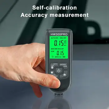 Измерване на Дебелината на Боята Цифров Измерител За Автомобилни Покритие Измерване на Дебелината на Покритието Тестер за Измерване на Дълбочината на Боя С LCD Подсветка