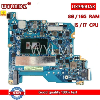 Използва се UX390UAK i5-7200/i7-7500CPU 8 GB/16 GB оперативна памет, дънна Платка на лаптоп REV1.2 За Asus UX390U UX390UA UX390UAK zenbook дънната Платка