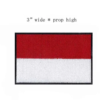 Индонезия Ютия На Бродерия Флаг Ивици Лого 3 