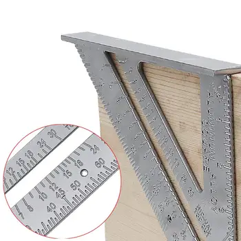 Инструмент За Рисуване Триъгълна Линия Дърводелец Квадрата На Скоростта На Квадрат Оформление Tool Е Инструмент За Измерване На Триъгълна Линия От Алуминиева Сплав 45 ° 90 °