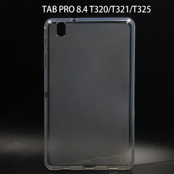 Калъф за Samsung Galaxy Tab 8.4 Pro SM-T320 T321 T325 Калъф 360 Пълен Защитен Мек Калъф от TPU Прозрачна Делото Тънки Седалките Tab Pro 8.4